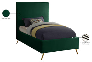 Jasmine Velvet Bed, Green, Twin