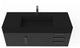 CastelloUSA Amazon 48" Wall Mounted Vanity Set, Black, Black Top, Black Handles