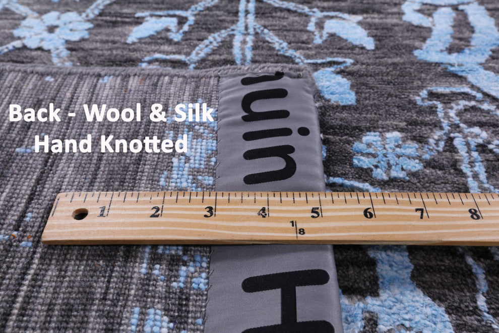 8' 1" X 10' 1" Persian Wool and Silk Hand-Knotted Rug Q11749