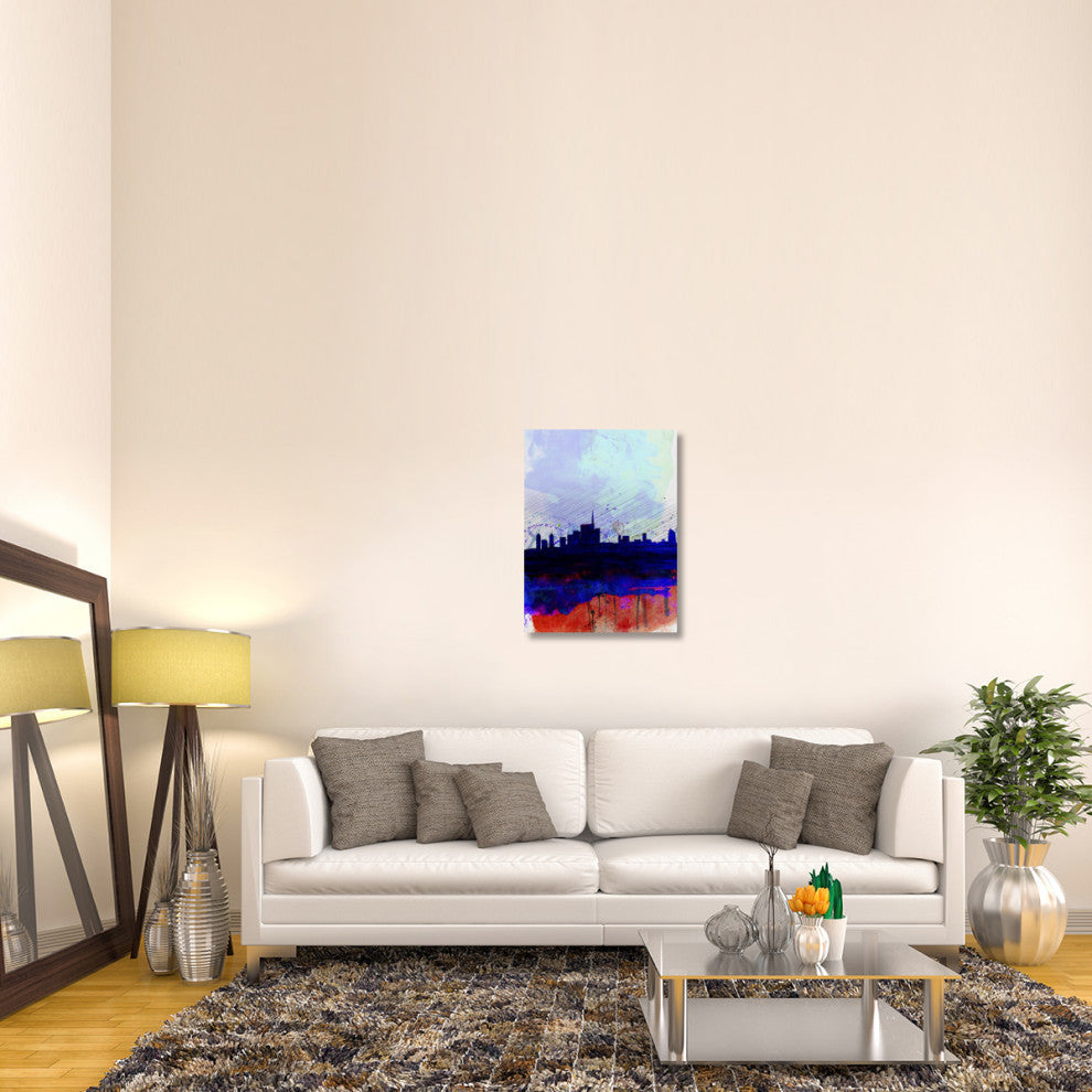 "Milan Watercolor Skyline" Fine Art Print