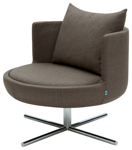 Round Lounge Chair, Goldsmith Orange Wool