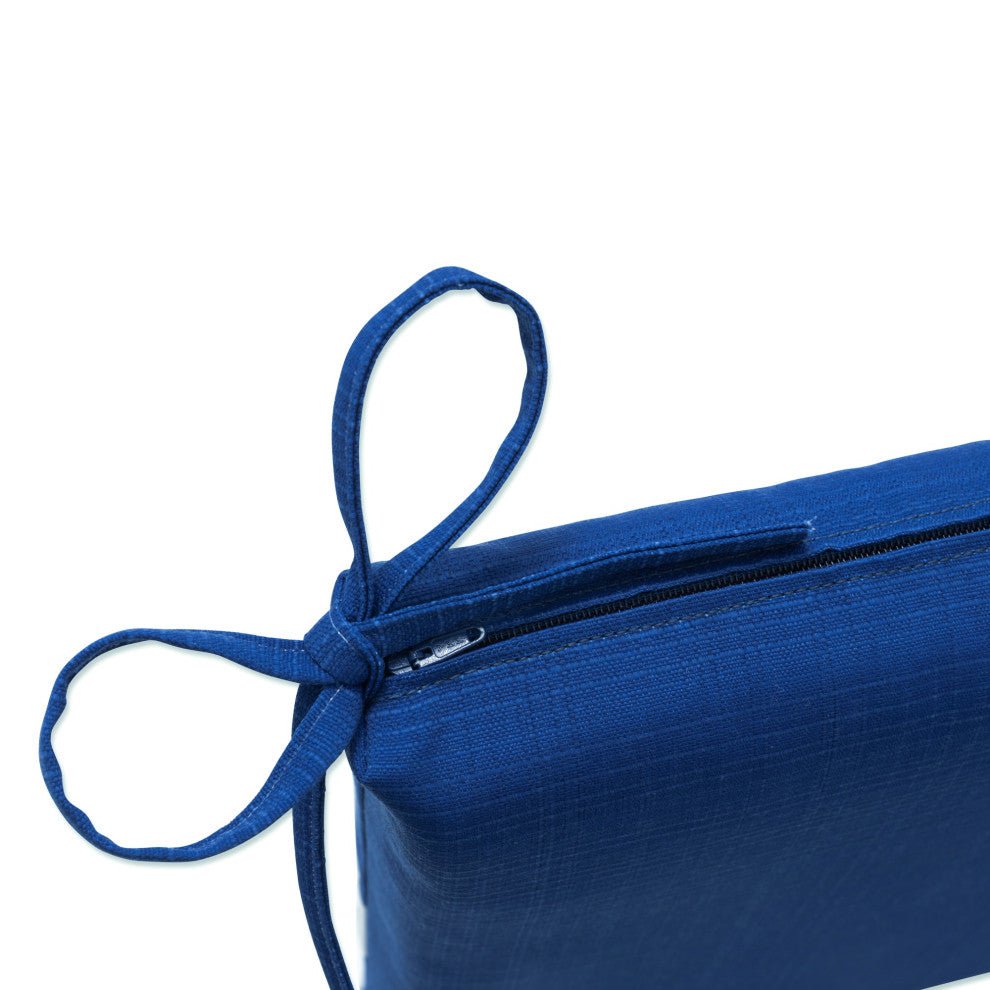 Fresco Navy Oversized Seat Cushion Set, Set of 2
