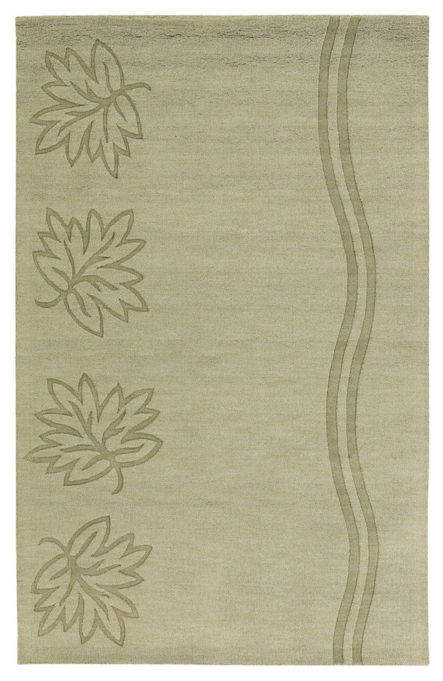 Jaipur Transitional Area Rug, Green, 5'x7'
