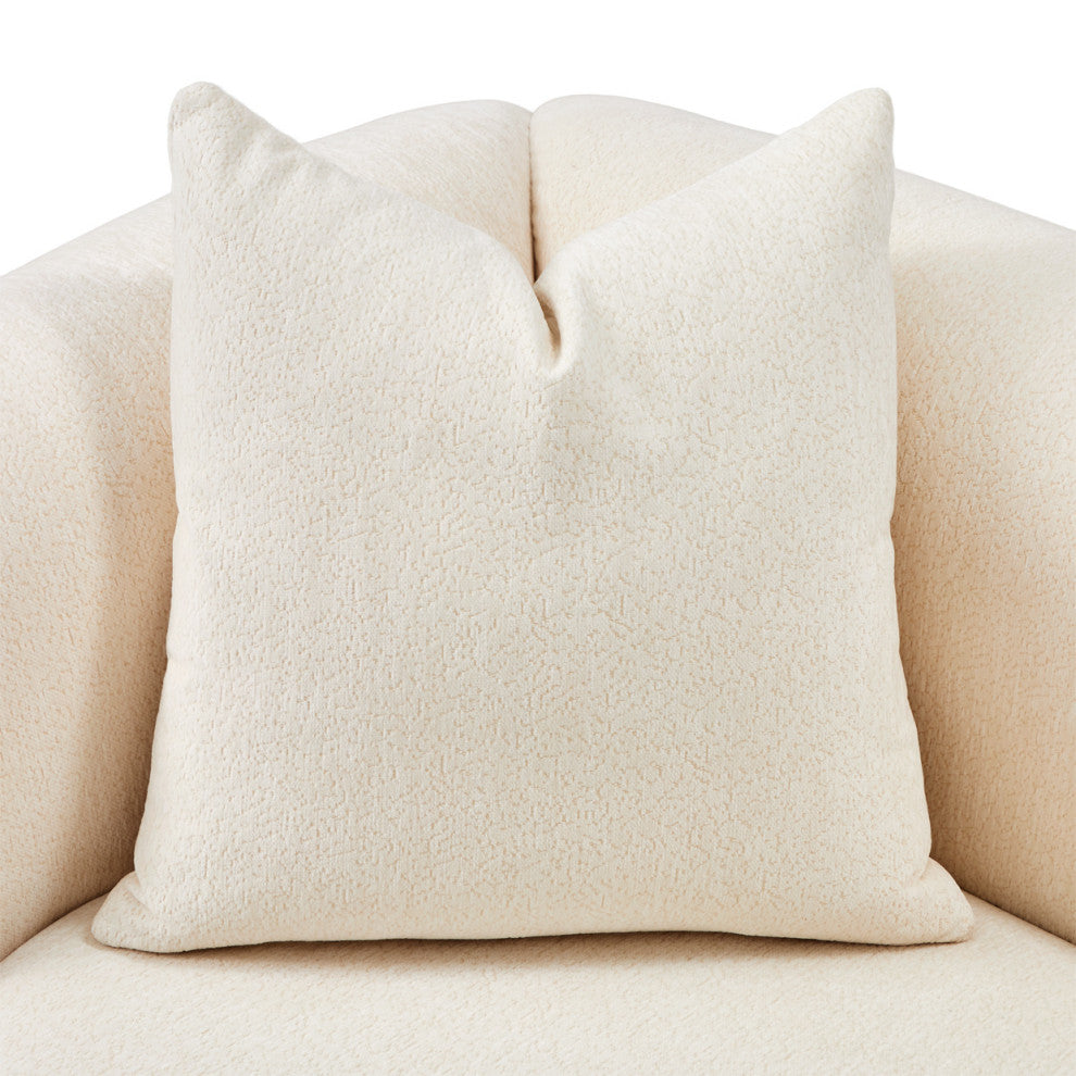 Sassani Chenille Sofa, Crepe/Gold