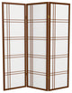 5'' Tall Double Cross Shoji Screen, Walnut, 3 Panels