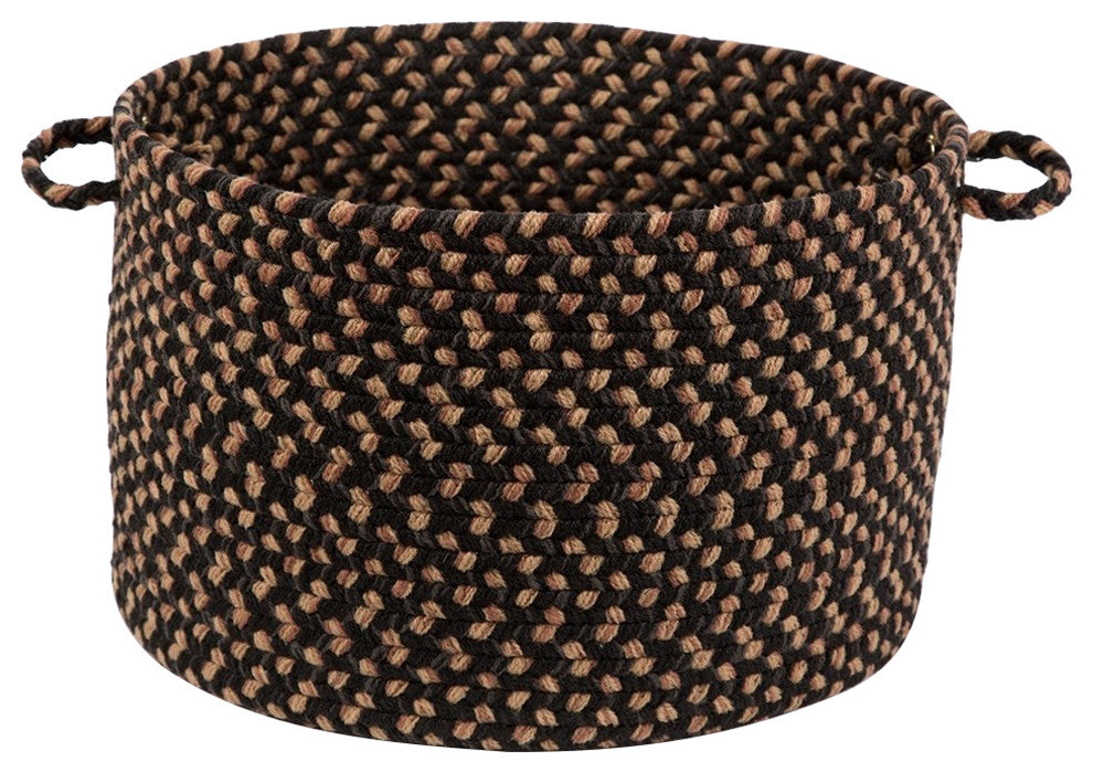 Rhody Rug Easy Living Charcoal 18"X12" Basket