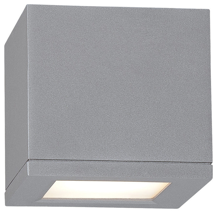 WAC Lighting Rubix 5" Indoor or Outdoor LED Flush Mount, Graphite