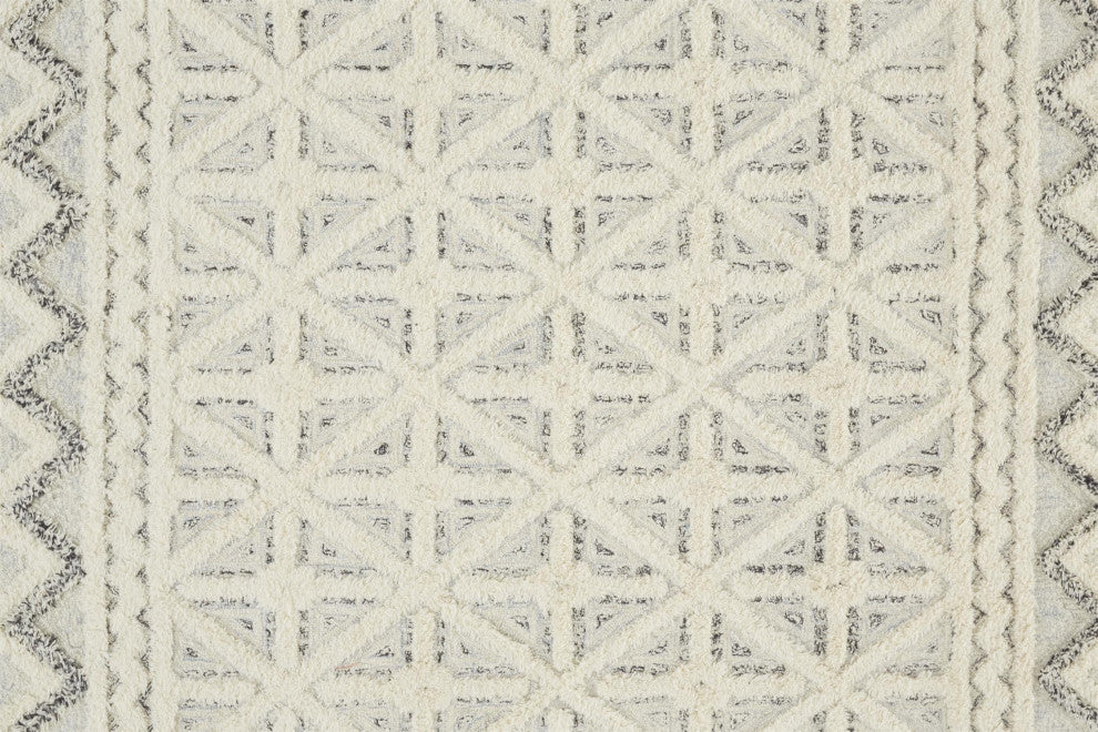 Weave & Wander Elika Blue/Ivory 10'x14' Hand Tufted Area Rug