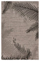 8" x 9" Beige Palm Leaves Indoor Outdoor Scatter Rug