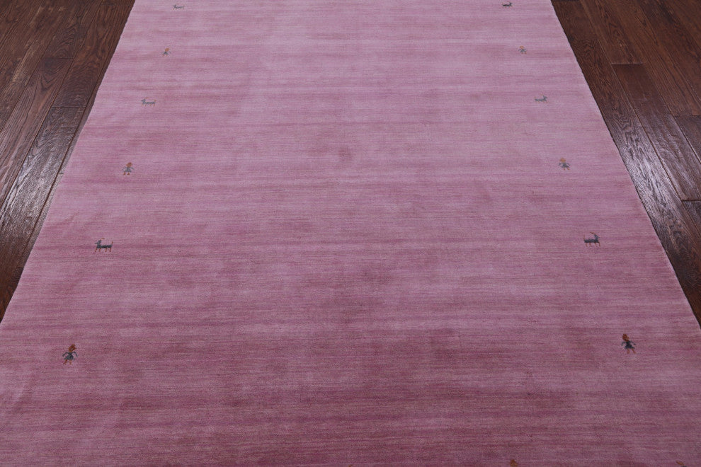 6' 0" X 9' 0" Persian Gabbeh Hand Knotted Wool Rug - Q15309