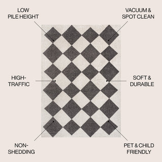 Draper Classic Geometric Diamond Pattern Area Rug