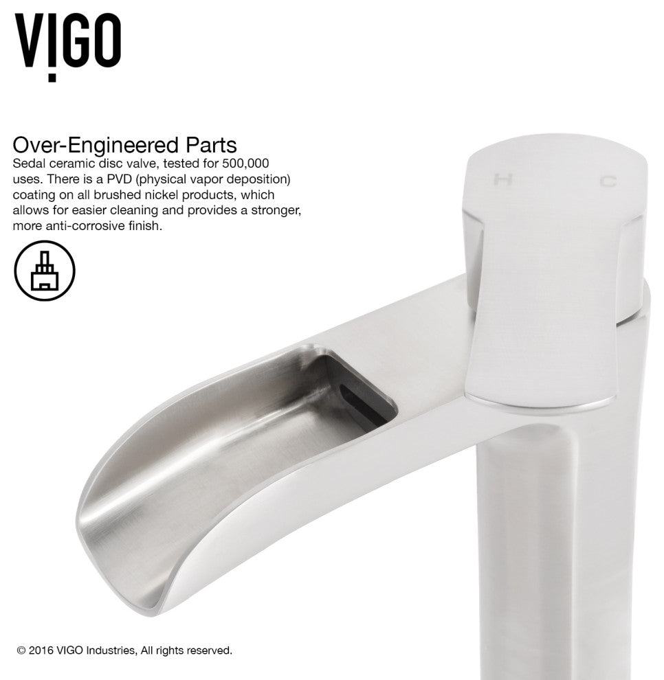 Giovanni 17"L x 17"W Glass Vessel Sink and Niko 11"H Faucet Set
