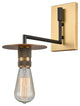 Innovations 432-1W-BBB-BB-60-A Aurora 1 Light 16" Sconce, Black Brushed Brass