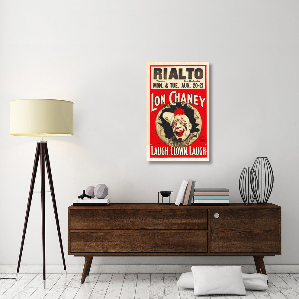 "Poster - Laugh, Clown, Laugh 03" Canvas by Hollywood Photo Archive, 25x40"