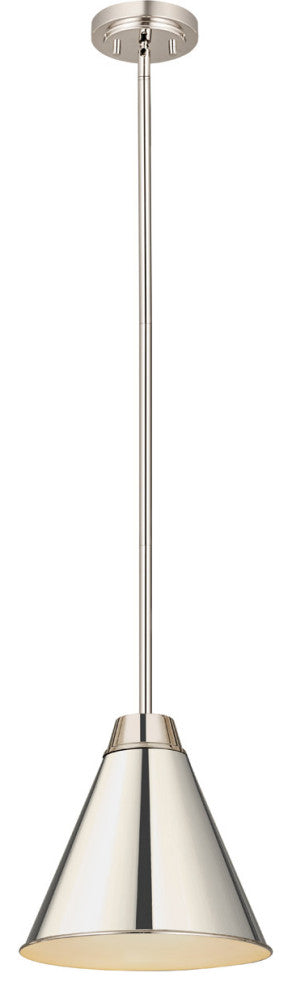 Zlite 6011P12-PN 1-Light Pendant, Polished Nickel