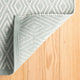Dash & Albert Diamond Light Blue/Ivory Indoor/Outdoor Rug, Blue, 2'6" x 8'
