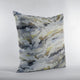 Plutus Velvet Crest Black, Gray, Citrine Handmade Luxury Pillow, 20"x20"