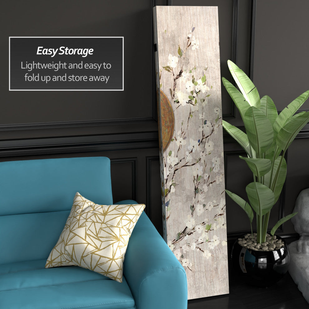 6'' Tall Double Sided Asian Lock Canvas Room Divider