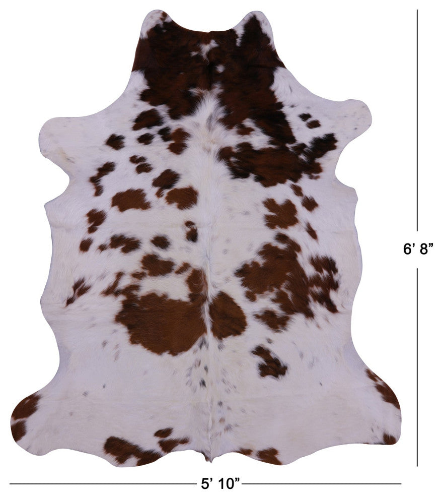 Organic Natural Hair-On Cowhide Area Rug 6' 8" X 5' 10" C1846
