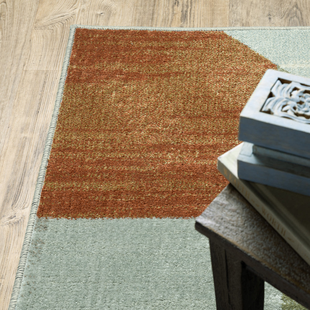 Bastian Contemporary Geometric Grey/ Multi Indoor Area Rug, Grey, 5'3"x7'3"