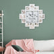 White Farmhouse Shabby-Chic "Together" Picture Frame Collage Wall Clock