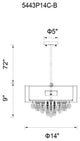 Dash Drum Shade Chandelier, White, 14 Inches