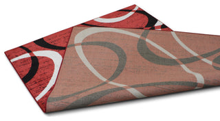 Modern Accent Rug, Scarlet Red, 9'8"x7'5"