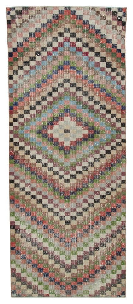 Rug N Carpet - Handmade Turkish 3' 3'' x 7' 9'' Antique Vintage Rug
