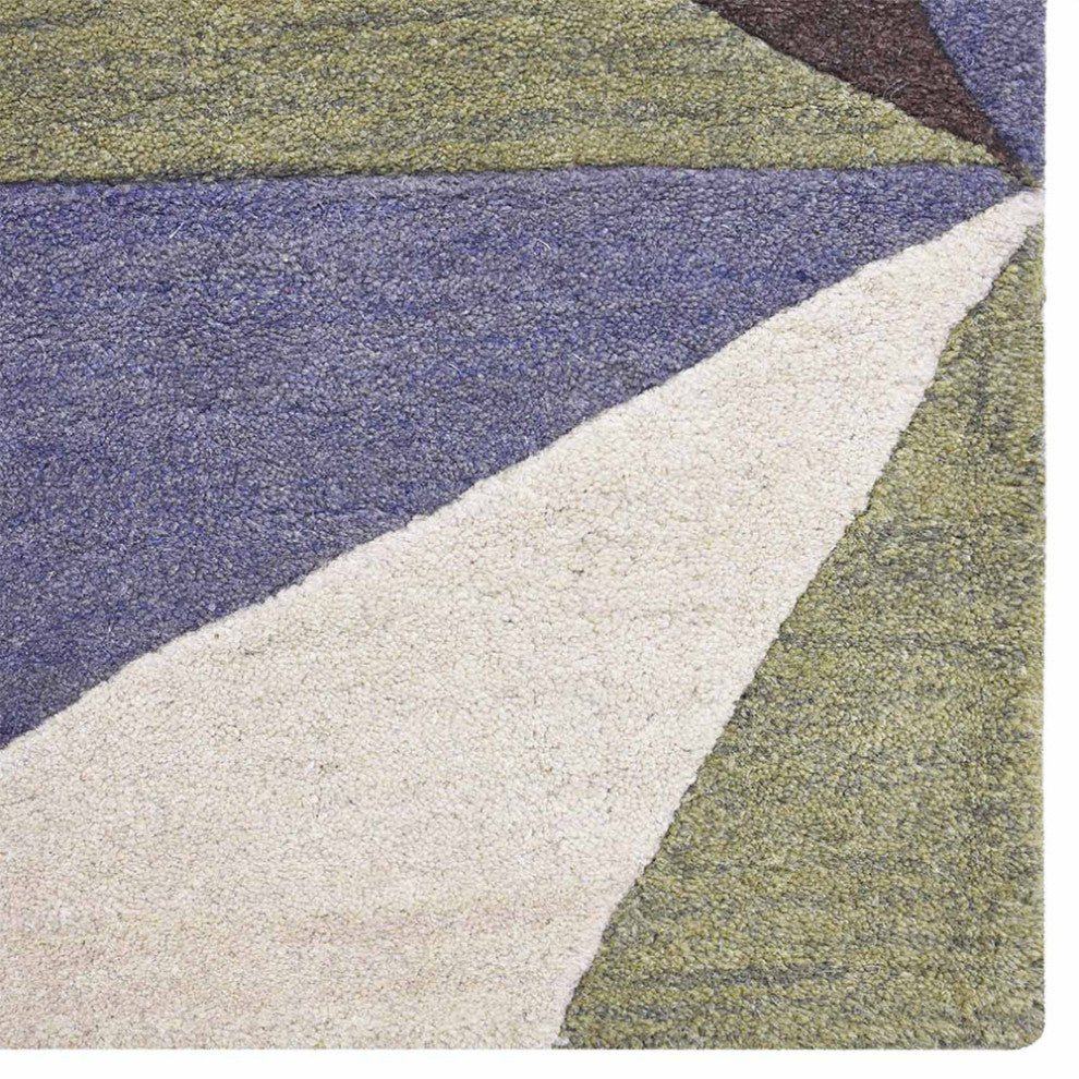 HAND TUFTED WOOL ECO-FRIENDLY AREA RUGS - Rectangle,Multicolor,Geometric