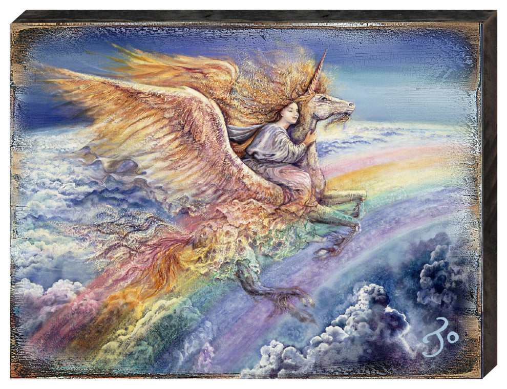 Flight to Aquarius Wall and Table Top Wooden Decor, 12x9