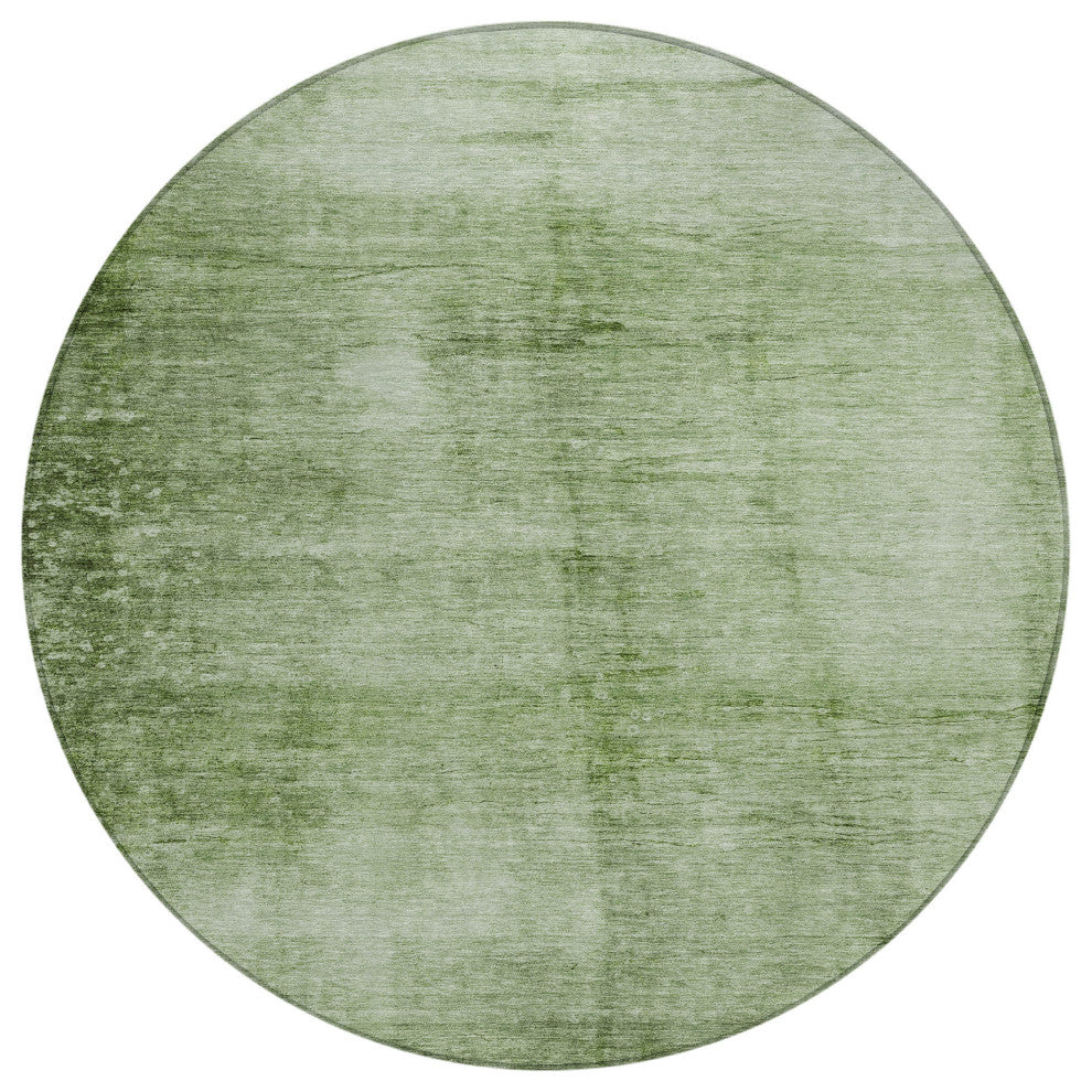 Machine Washable Indoor/Outdoor Chantille ACN1884 Aloe 8' x 8' Round Rug