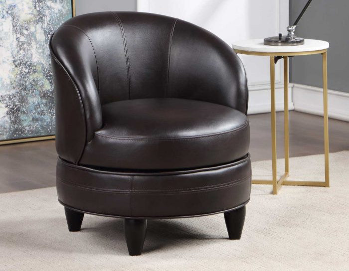 Sophia PU Accent Chair, Brown