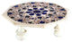 Chowki, Traditional Indian Pedestal with Marble Inlay