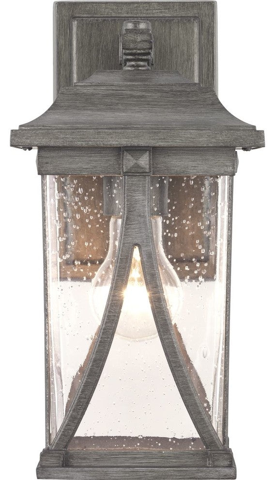 Abbott Collection 1-Light Small Wall Lantern, Antique Pewter