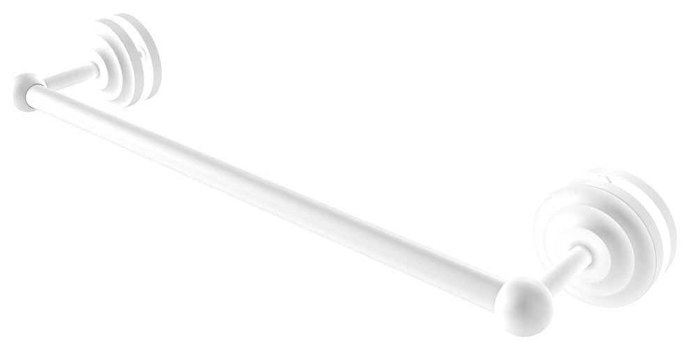 Que New 18" Shower Door Towel Bar, Matte White