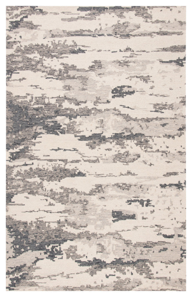 Safavieh Couture Abstract Collection, ABT465 Rug, Charcoal/Ivory, 2'x3'