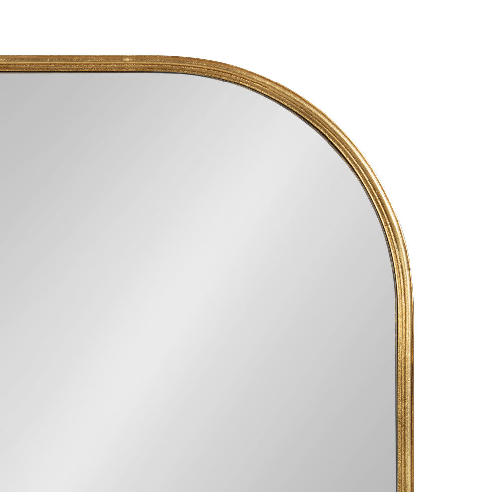 Caskill Framed Arch Wall Mirror, Gold 36x24