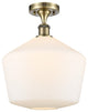 Innovations 516-1C-AB-G651-12 1-Light Semi-Flush Mount, Antique Brass