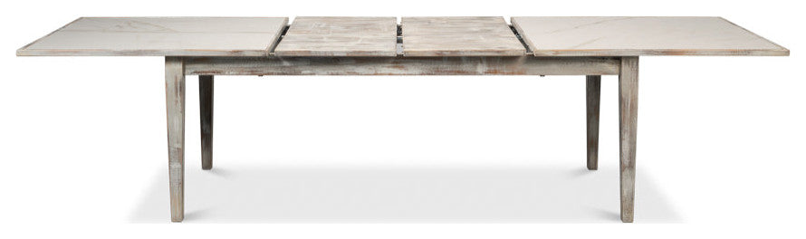 Butterfly Gray Extendable Dining Table Seats 10 People