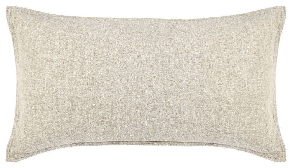 Talia Cotton Linen Blend Shams, Natural, Natural, King Sham