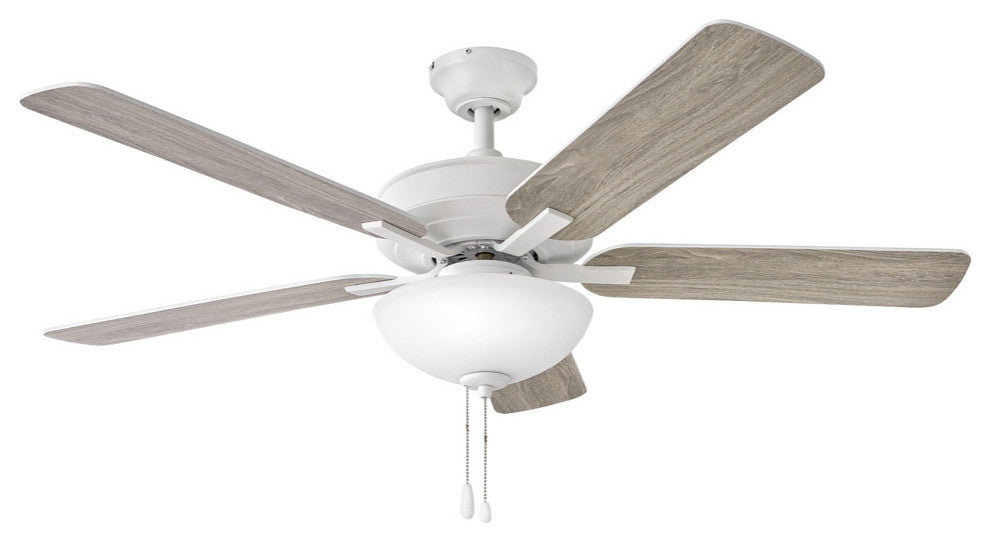 Hinkley Metro 52" LED Indoor Dual Mount Ceiling Fan, Chalk White
