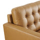 Exalt Tufted Vegan Leather Loveseat, Tan