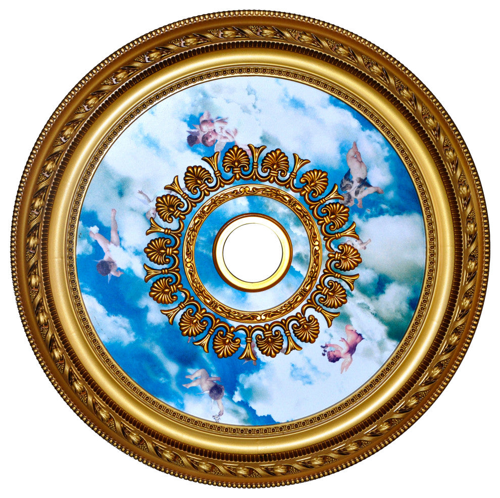 Artistry Lighting, Round 32" Antique Gold Ceiling Medallion (ART80-F-021)