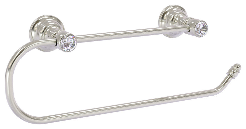 Carolina Crystal Wall Mounted Paper Towel Holder, Satin Nickel