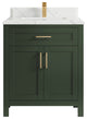 Cambridge 30 Single Sink Bath Vanity in Pewter Green 1.5" Calacatta Laza