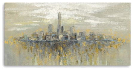 40" Artistic Manhattan city Skyline Canvas Wall Art