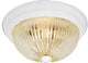 2 Light 11" Flush Mount Clear Ribbed Glass