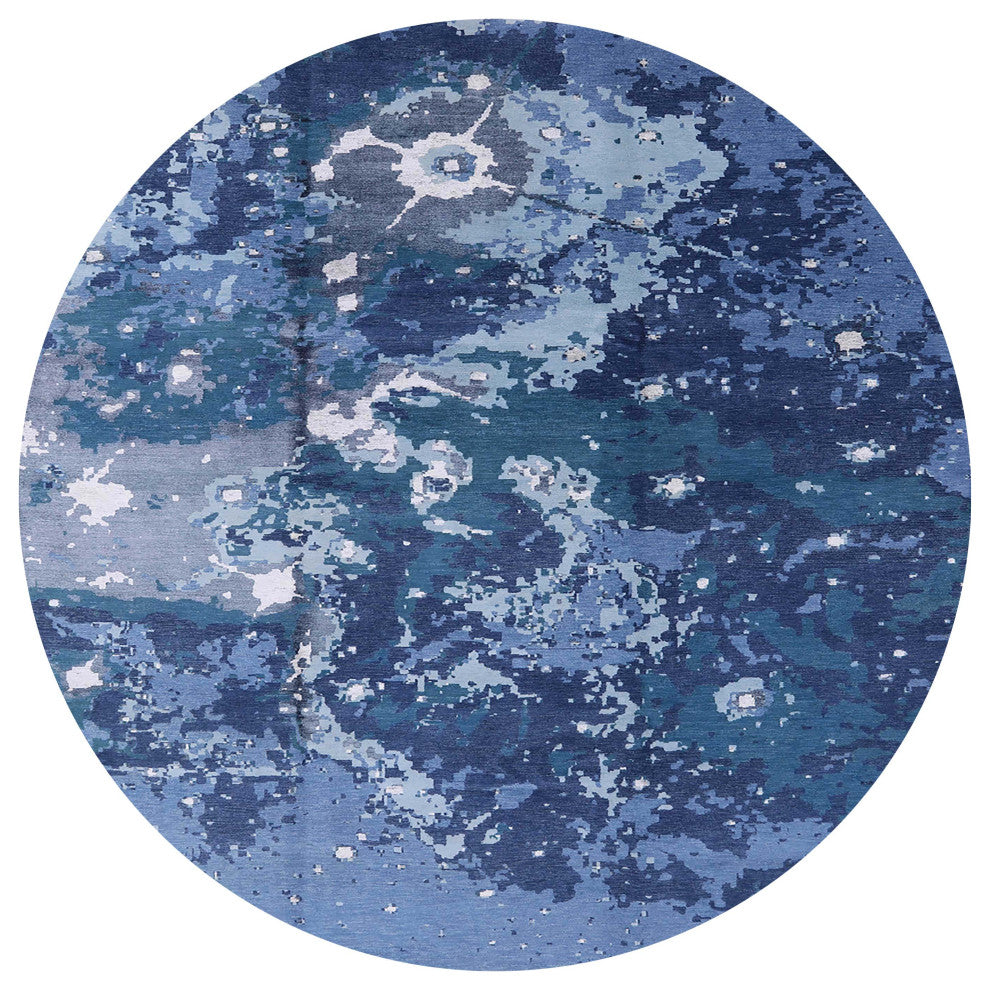 Ahgly Company Indoor Round Mid-Century Modern Area Rugs, 8' Round