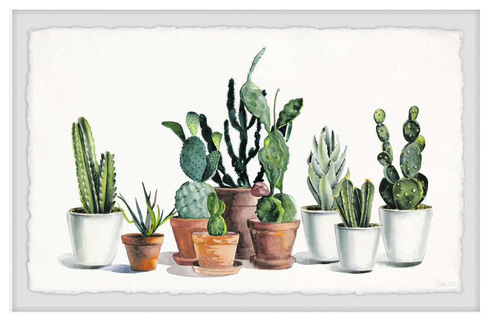 "Cactus Alive" Framed Painting Print, 30"x20"