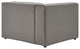 Sofa Corner Chair, Faux Vegan Leather, Gray, Modern, Lounge Hospitality